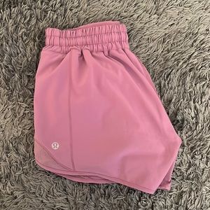 Light purple hotty hot 4in lululemon shorts!! Size 4.